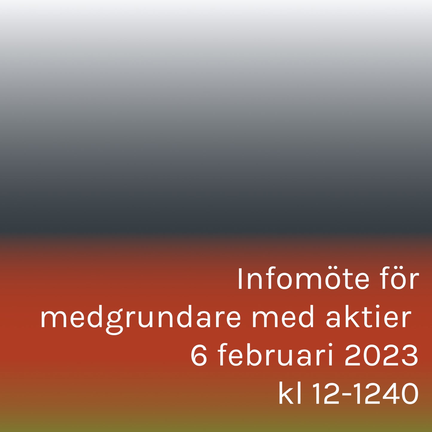 Information Meeting 6 February 2023