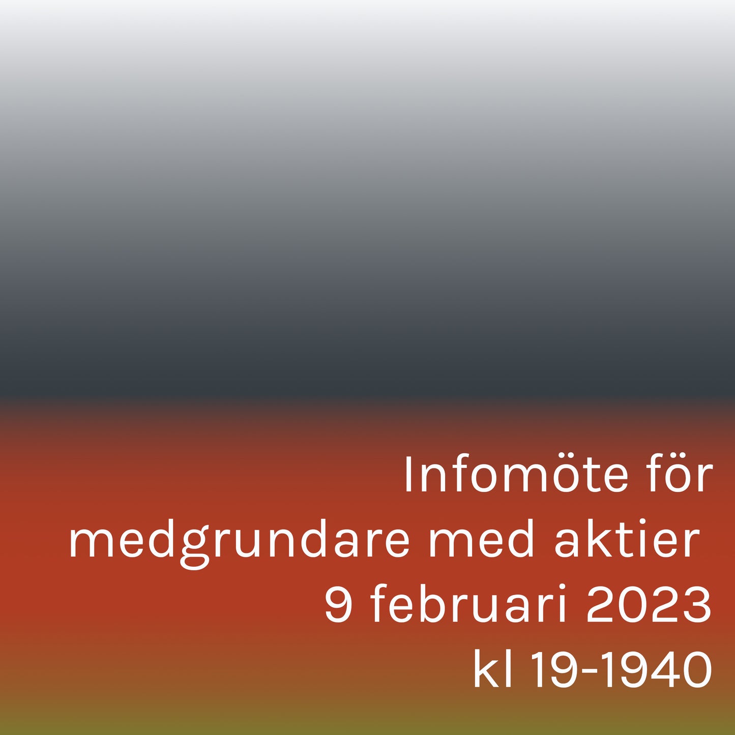 Information Meeting 9 February 2023
